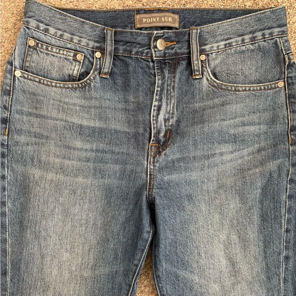 Point Sur Ripped Distressed Cropped High Rise Retro Boy Jeans Size 27 Petite
